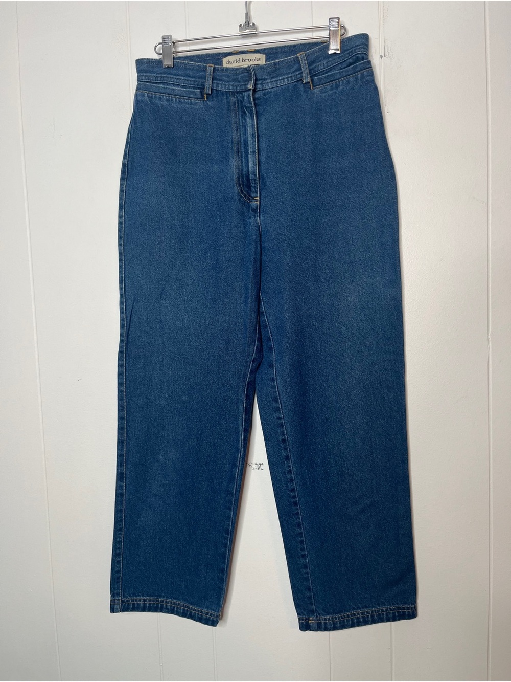 David Brooks Ankle Length High Waist Medium Wash Jeans Size 6 90s 100% Cotton